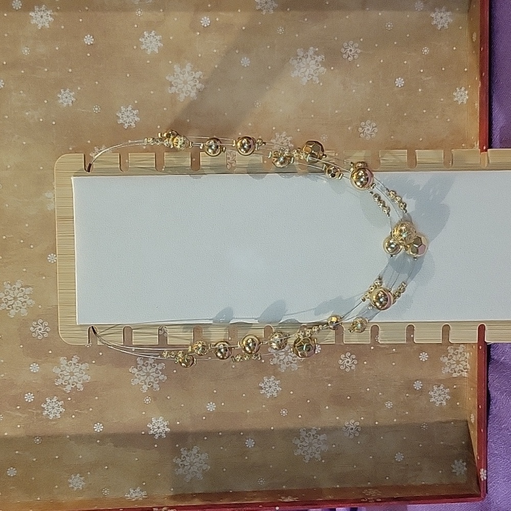 Tanjay Gold Toned Bauble Necklace